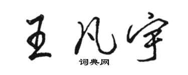 駱恆光王凡宇行書個性簽名怎么寫