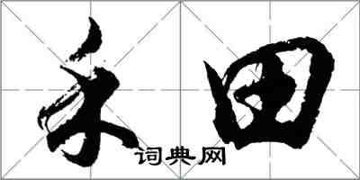 胡問遂禾田行書怎么寫