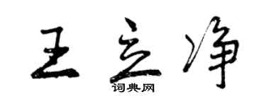 曾慶福王立淨行書個性簽名怎么寫