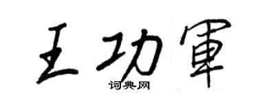 王正良王功軍行書個性簽名怎么寫