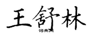 丁謙王舒林楷書個性簽名怎么寫