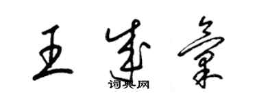 梁錦英王成匯草書個性簽名怎么寫
