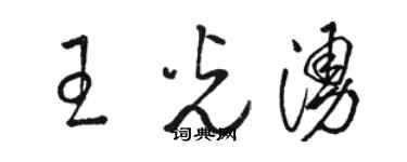 駱恆光王光涌草書個性簽名怎么寫