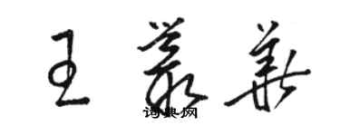 駱恆光王叢華草書個性簽名怎么寫