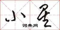 駱恆光小星草書怎么寫