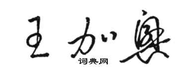 駱恆光王加興草書個性簽名怎么寫