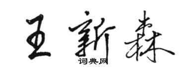駱恆光王新森行書個性簽名怎么寫