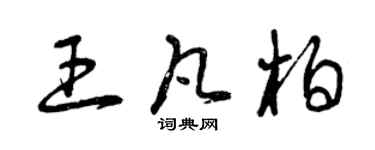 曾慶福王凡柏草書個性簽名怎么寫