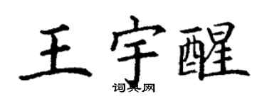 丁謙王宇醒楷書個性簽名怎么寫