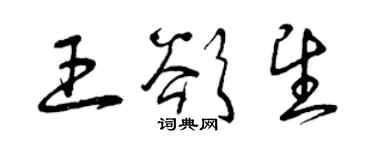 曾慶福王欲望草書個性簽名怎么寫