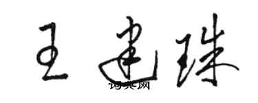 駱恆光王建珠草書個性簽名怎么寫
