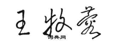 駱恆光王牧蓉草書個性簽名怎么寫