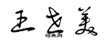 曾慶福王世美草書個性簽名怎么寫