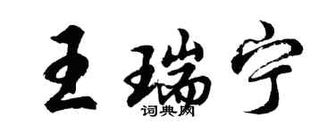 胡問遂王瑞寧行書個性簽名怎么寫