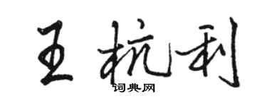 駱恆光王杭利行書個性簽名怎么寫