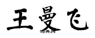 翁闓運王曼飛楷書個性簽名怎么寫