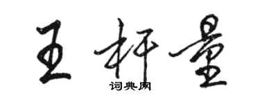 駱恆光王桿量行書個性簽名怎么寫