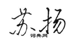 駱恆光蘇揚行書個性簽名怎么寫