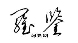 梁錦英羅鑒草書個性簽名怎么寫