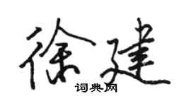 駱恆光徐建行書個性簽名怎么寫