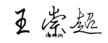 駱恆光王崇超行書個性簽名怎么寫