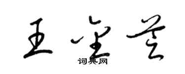 梁錦英王金芝草書個性簽名怎么寫