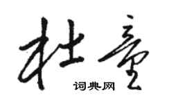 駱恆光杜童草書個性簽名怎么寫