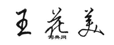 駱恆光王花美行書個性簽名怎么寫