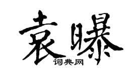 翁闓運袁曝楷書個性簽名怎么寫