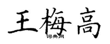 丁謙王梅高楷書個性簽名怎么寫