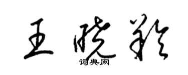 梁錦英王曉羚草書個性簽名怎么寫