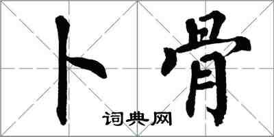 翁闓運卜骨楷書怎么寫