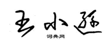 朱錫榮王小遜草書個性簽名怎么寫