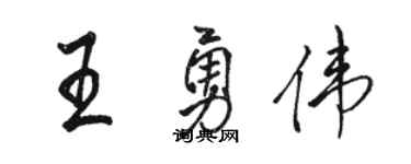 駱恆光王勇偉行書個性簽名怎么寫