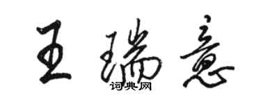 駱恆光王瑞意行書個性簽名怎么寫