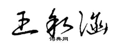 曾慶福王敘涵草書個性簽名怎么寫