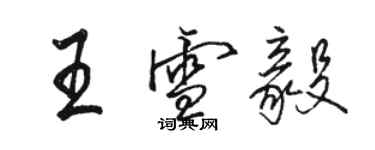 駱恆光王雪毅行書個性簽名怎么寫