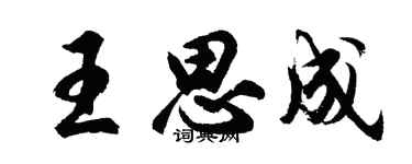 胡問遂王思成行書個性簽名怎么寫