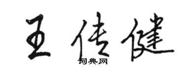 駱恆光王傳健行書個性簽名怎么寫