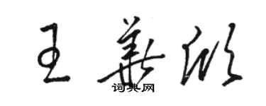 駱恆光王華欣草書個性簽名怎么寫