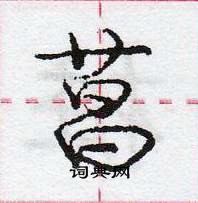 龐中華寫的硬筆行書菖