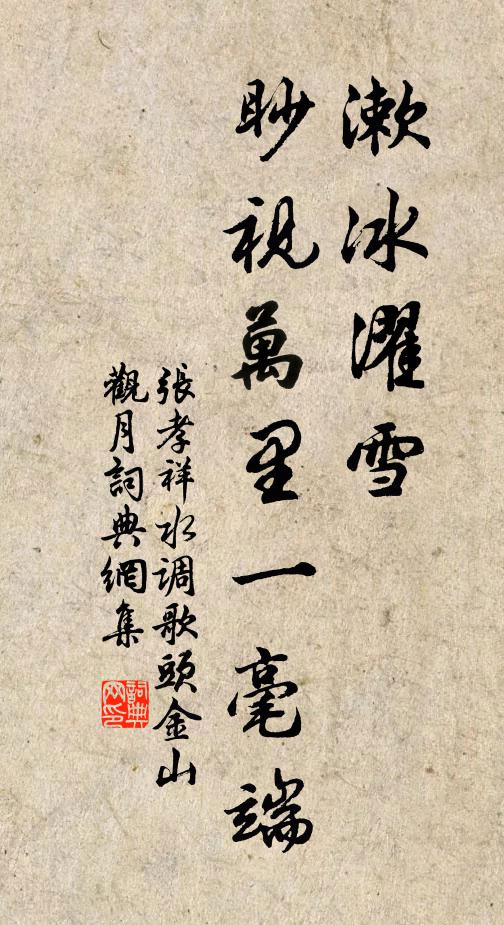 張孝祥漱冰濯雪,眇視萬里一毫端。書法作品欣賞
