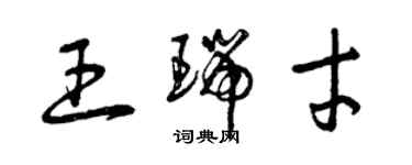 曾慶福王瑞才草書個性簽名怎么寫