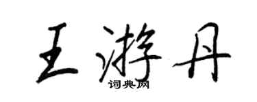 王正良王游丹行書個性簽名怎么寫