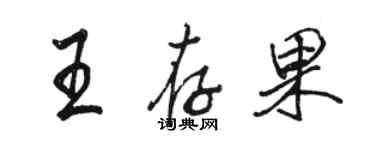 駱恆光王存果行書個性簽名怎么寫