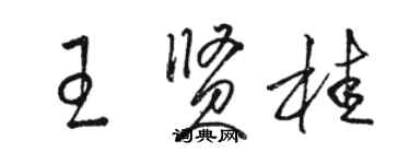 駱恆光王賢桂草書個性簽名怎么寫