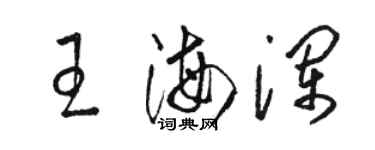 駱恆光王海瀾草書個性簽名怎么寫