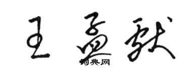 駱恆光王孟獻草書個性簽名怎么寫