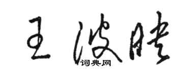 駱恆光王波映草書個性簽名怎么寫