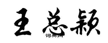 胡問遂王總穎行書個性簽名怎么寫